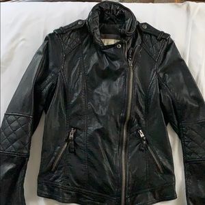 A&F Black Moto Style Jacket Sz Medium